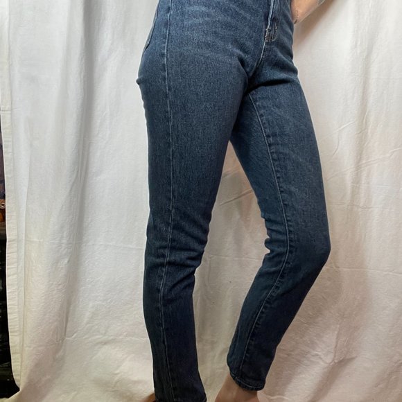 High-Rise Dark Blue Cheap Monday Donna Jeans 25 x 32 - Picture 5 of 8